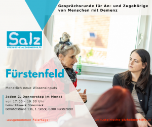 Gesprächsrunde für Angehörige von Menschen mit Demenz in Fürstenfeld