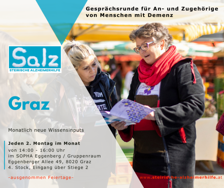 Graz Gesprächsrunden für Angehörige von Menschen mit Demenz