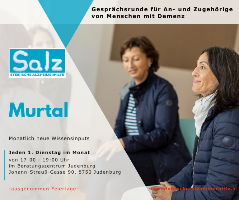 Murtal Gesprächsrunde für Angehörige von Menschen mit Demenz