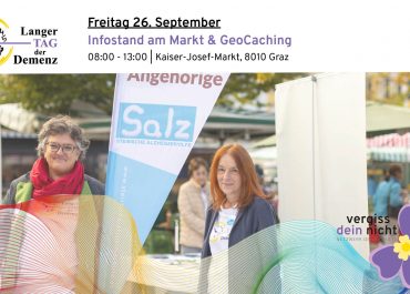 Langer Tag der Demenz Graz 2025, Info am Markt und GeoCaching